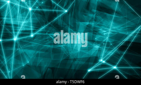 Digital connected graphic backgrounds, random transparent chaotic elements Stock Photo