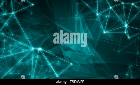 Connected shapes geometrical illustration presentation layout triangles abstract chaos Stock Photo
