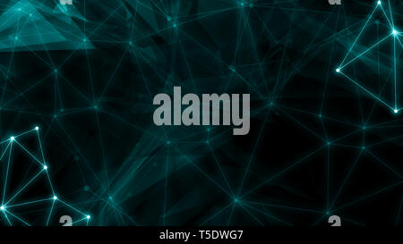 Triangles and lines technology texture, abstract layout, algorithm concept random geometric elements Stock Photo