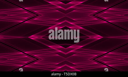 Abstract futuristic sci-fi background with red colored glowing geometric shapes Stock Photo