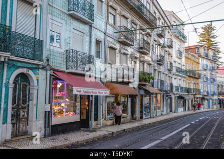 Rua da Graca street in Graca neighbourhoods of Lisbon, Portugal Stock Photo