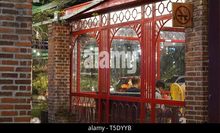 windows separation frame at cafe Stock Photo - Alamy