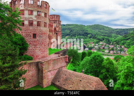 The castle ruin in Heidelberg in Germany. Stock Photo