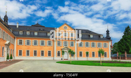 The palace in Schwetzingen in Germany. Castle Schwetzingen is a castle in Schwetzingen, which served mainly as a summer residence for the Palatine Ele Stock Photo