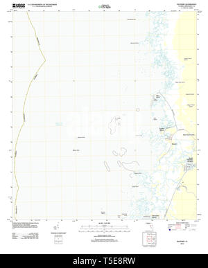 USGS TOPO Map Florida FL Bayport 20120905 TM Restoration Stock Photo