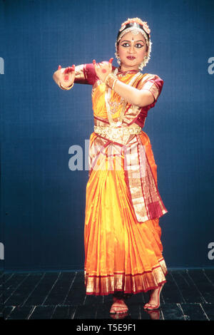 Bharatanatyam dancer, India, Asia, MR#604 Stock Photo