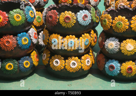 Vase pots, Thane, Maharashtra, India, Asia Stock Photo