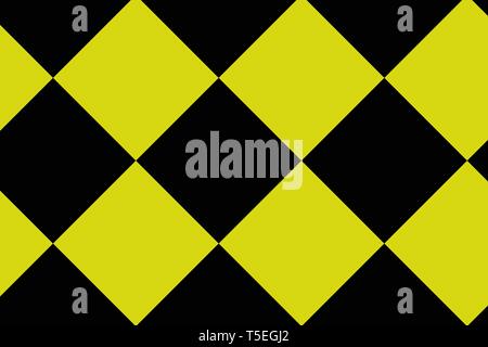 Checkered patterns. Seamless vector abstract basic backgrounds. Black and yellow colored cross painted template for banner, textile, fabric, design. V Stock Vector