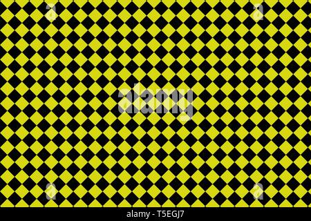 Checkered patterns. Seamless vector abstract basic backgrounds. Black and yellow colored cross painted template for banner, textile, fabric, design. V Stock Vector