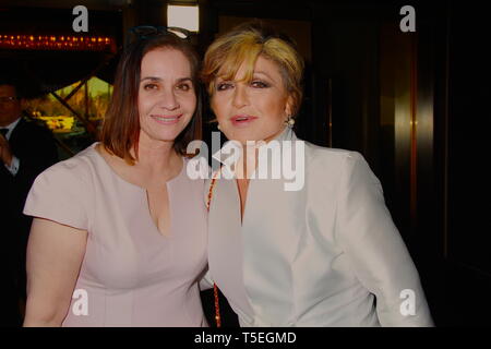 April 10, 2019 - Hollywood, California, U.S. - I16043CHW.Hollywood Chamber Of Commerce Honors The Original Pointer Sisters Bonnie Pointer and Anita Pointer With Lifetime Achievement Award.Avalon Hollywood, Hollywood, California, USA .04/10/2019 .ANA MARTINEZ AND ANGELICA MARIA .Â©Clinton H.Wallace/Photomundo International/  Photos Inc  (Credit Image: © Clinton Wallace/Globe Photos via ZUMA Wire) Stock Photo