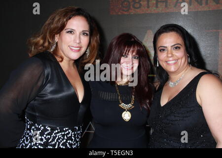 April 10, 2019 - Hollywood, California, U.S. - I16043CHW.Hollywood Chamber Of Commerce Honors The Original Pointer Sisters Bonnie Pointer and Anita Pointer With Lifetime Achievement Award.Avalon Hollywood, Hollywood, California, USA .04/10/2019 .ANGELICA MARIA AND GUEST WITH RANA GHADBAN .Â©Clinton H.Wallace/Photomundo International/  Photos Inc  (Credit Image: © Clinton Wallace/Globe Photos via ZUMA Wire) Stock Photo