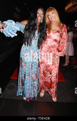 April 10, 2019 - Hollywood, California, U.S. - I16043CHW.Hollywood Chamber Of Commerce Honors The Original Pointer Sisters Bonnie Pointer and Anita Pointer With Lifetime Achievement Award.Avalon Hollywood, Hollywood, California, USA .04/10/2019 .BONNIE POINTER AND ANITA POINTER .Â©Clinton H.Wallace/Photomundo International/  Photos Inc  (Credit Image: © Clinton Wallace/Globe Photos via ZUMA Wire) Stock Photo