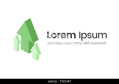 Skill improvement isometric banner vector template. Personal growth, goal achieving, career and job opportunities concept with text space. Arrows 3d isolated design element with headline Stock Vector