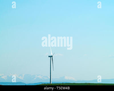 Windmill on countryside generating wind energy in Spain Stock Photo