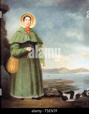 Mary Anning (1799-1847), posthumous portrait by B.J. Donne, 1847 Stock Photo