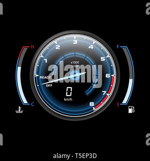 Truck speedometer or car, motorcycle odograph Stock Vector