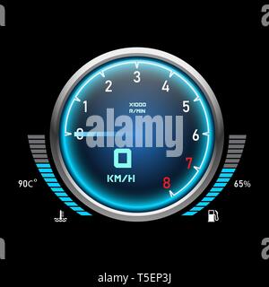 Auto speedometer or car tachometer. Motorcycle Stock Vector
