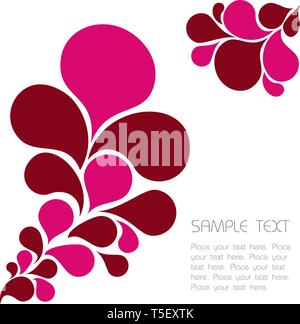 Abstract pink background made from drops on white Stock Vector