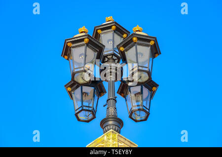 Detail of lamps outside Buckingham Palace, London, UK Stock Photo