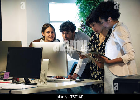 Business people working on computer in office Stock Photo