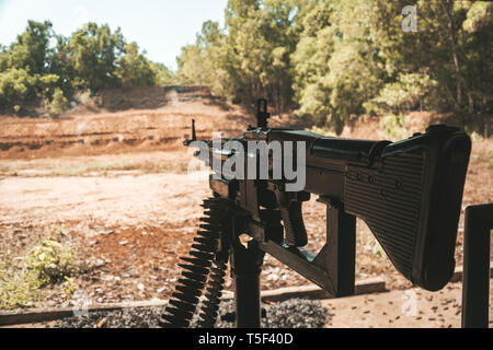 hand machine gun M60 Machinegun - Vietnam Stock Photo