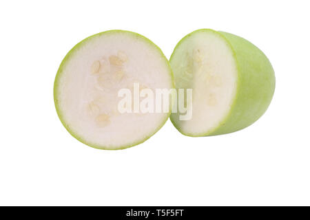 Fresh Winter melon fruit isolated on white background. High resolution image gallery. Stock Photo