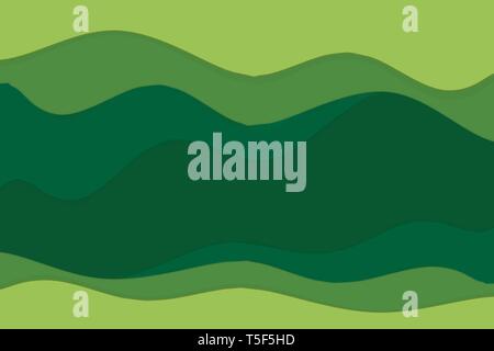 Abstract green paper cutting Vector background. Stock Vector