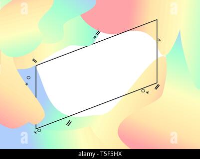 Vector modern abstract gradient geometric color background. Copy space text. Stock Vector