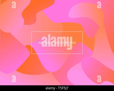Vector modern abstract gradient Orange and pink geometric color background. Stock Vector