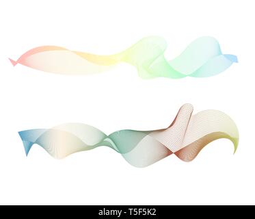 abstract Wave lines colorful pastel background Stock Vector