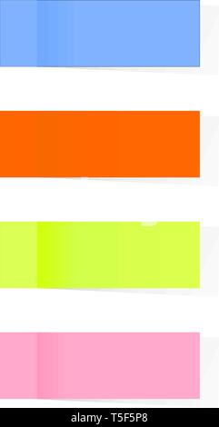 Vector post it notes isolated on white background. Stock Vector