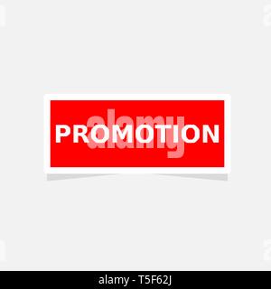 sticker red label promotion vector Stock Vector