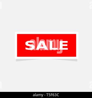 Red sale banners, labels and stickers  vector. Stock Vector