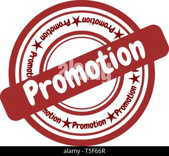 red stamp promotion vector on white background. Stock Vector
