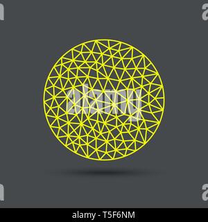 Abstract polygonal sphere. Vector design template element Stock Vector