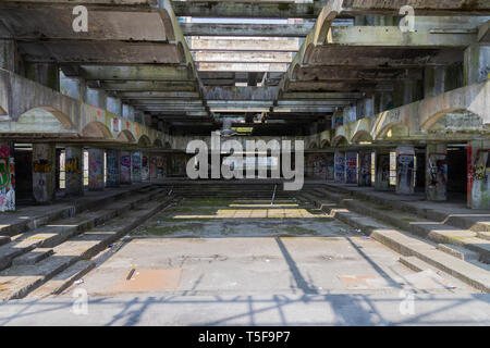 St. Peter's Seminary in Cardross is a disused seminary owned by the Archdiocese of Glasgow. The category A listed building closed in the late 1980s Stock Photo