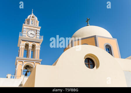 Dome and tower of Catholic Cathedral Church of Saint John The Baptist Stock Photo