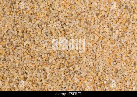 yellow sand background, grains, macro, close up Stock Photo