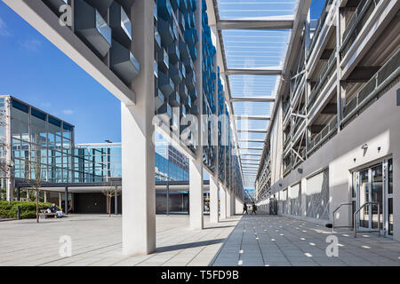 Milton Keynes multi-storey ‘smart tech’ car park designed by Leslie Jones Architecture Stock Photo