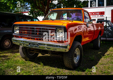 BERLIN - MAY 05, 2018: Full-size pickup truck Dodge W200 Fleetside, 1974. Stock Photo