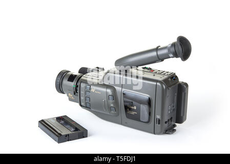 Old 8 mm tape movie camera Stock Photo