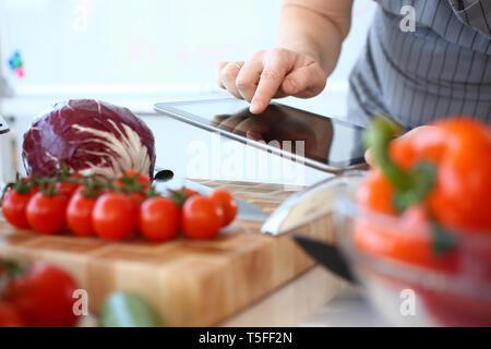 Blogger Recording Vegetables Ingredient Recipe Stock Photo