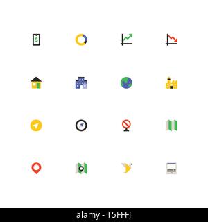 Business and finance - colorful material design icons set Stock Vector