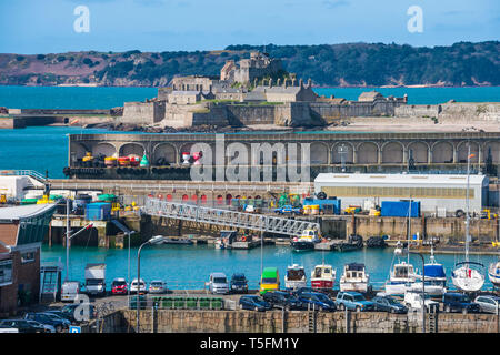 United Kingdom, Channel islands, Jersey, St. Helier, Elizabeth castle Stock Photo