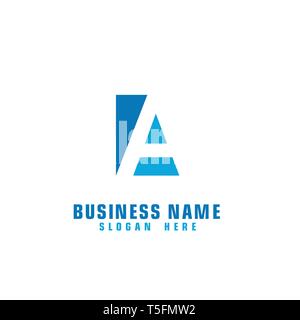 A letter logo, initial letter A graphic logo template. Stock Vector