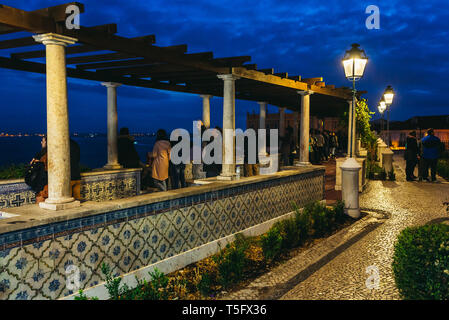 Jardim Julio de Castilho garden in Lisbon city, Portugal Stock Photo