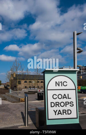 Coal Drop's Yard a new retail quarter, part of the King's Cross regeneration project, King's Cross, London, England, U.K. Stock Photo