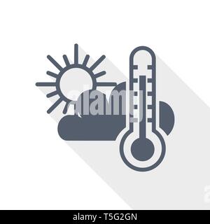 Weather forecast, climate icon, flat design vector illustration Stock Vector