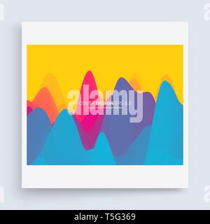 Mountain landscape. Mountainous terrain. Vector illustration. Abstract background. Stock Vector