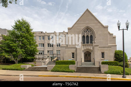 Jackson, MS / USA - April 23, 2019: First Baptist Church of Jackson, MS Stock Photo